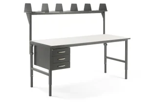 AJ Produkty Kompletny stół roboczy CARGO, 2000x750 mm, 3 szuflady +górna półka - Akcesoria do pakowania AJ Produkty Kompletny stół roboczy CARGO, 2000x750 mm, 3 szuflady +górna półka - Akcesoria do pakowania - miniaturka - grafika 1