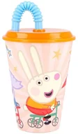 Kubki dla dzieci - Peppa Pig Peppa Pig - Kubek ze słomką 430 ml 41230 - miniaturka - grafika 1