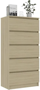 vidaXL Komoda, dąb sonoma, 60x35x121 cm, płyta wiórowa 8719883870762 - Komody - miniaturka - grafika 3