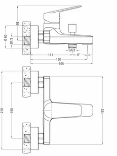 Deante Jasmin BGJ010M BGJ010M - Baterie wannowe i prysznicowe - miniaturka - grafika 4