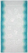 Ręczniki - Greno FLORA OCEAN RĘCZNIK 70x140 07 TURKUSOWY 380 074414 - miniaturka - grafika 1
