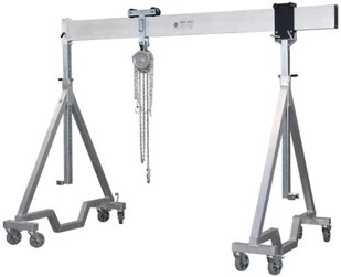 999 Suwnica aluminiowa składana z kołami koła gumowe udźwig 1000 kg szerokość belka 4,23m wys dla pracy wciągarki 2,23-3,50 m) 99977427 77427-uniw - Wciągarki - miniaturka - grafika 3