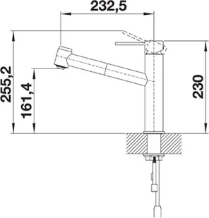 Blanco AMBIS-S stal szlachetna szczotkowana 523119 - Baterie kuchenne - miniaturka - grafika 3