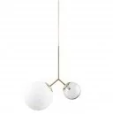 Lampy sufitowe - House Doctors House Doctor  House Doctor Twice retro lampa wisząca 2 kulki szklane - miniaturka - grafika 1