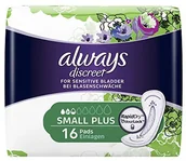 Wkładki higieniczne - Always Discreet wkładek Small Plus w przypadku pęcherzyków powietrza osłabienie, 2er Pack (2 X 16 sztuk) 4015400629368 - miniaturka - grafika 1