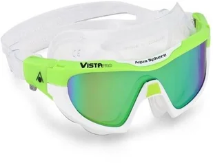 Aqua Sphere okularki/maska pływacka VISTA PRO zielone lustrzane - Pływanie - miniaturka - grafika 2