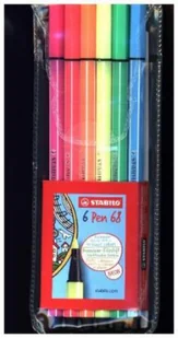 Stabilo Zestaw flamastrów cienkopisów Pen 68 NEON - 6 kolorów 6806-1 - Kredki, ołówki, pastele i pisaki - miniaturka - grafika 3