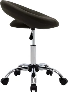 Fotel biurowy, krzesło biurowe vidaXL Krzesło robocze na kółkach, brązowe, sztuczna skóra - Fotele i krzesła biurowe - miniaturka - grafika 3