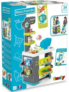 Smoby Elektroniczny Market Z Wózkiem 350212 - Zabawy w naśladowanie dorosłych - miniaturka - grafika 6