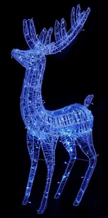 VidaXL Lumarko Świąteczny renifer, akryl, 250 LED, 180 cm, niebieski 329787 VidaXL - Oświetlenie świąteczne - miniaturka - grafika 3