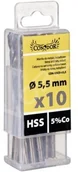 Wiertła - CONDOR Zestaw wierteł kobaltowe do metalu 5,5mm 10szt - miniaturka - grafika 1