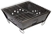 Latarki - akcesoria - BBQ 8108145 składany grill stal czarna 28 x 28 x 2 cm 8108145 - miniaturka - grafika 1