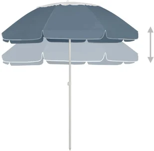 vidaXL Parasol plażowy, niebieski, 300 cm 314716 - Parasole ogrodowe - miniaturka - grafika 4