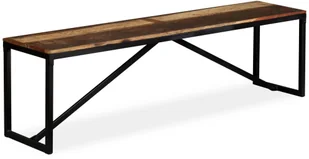 vidaXL Ławka z drewna odzyskanego 160x35x45 cm vidaXL - Ławki do przedpokoju - miniaturka - grafika 2
