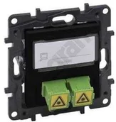 Gniazdka elektryczne - Legrand Gniazdo światłowodowe Niloe Step 863571 2x SC/APC podwójne czarne - miniaturka - grafika 1