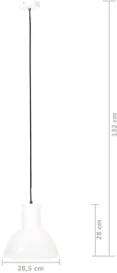 VidaXL Lampa wisząca, 25 W, biała, okrągła, 28,5 cm, E27 320570 - Lampy sufitowe - miniaturka - grafika 9