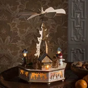 Oświetlenie świąteczne - Konstmide Wbudowany port USB  drewniana piramida LED 8pkt - miniaturka - grafika 1