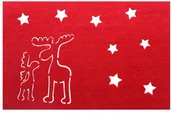 Obrusy i serwetki - UNIGLOB Podkładka świąteczna z filcu ŁOSIE 40 x 30 cm czerwona - miniaturka - grafika 1