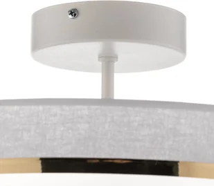 Euluna Lampa sufitowa Helen, tekstylny klosz biało-złota - Lampy sufitowe - miniaturka - grafika 5