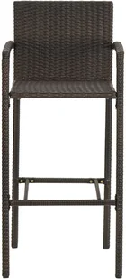 vidaXL 7-cz zestaw mebli barowych z podłokietnikami rattan PE brąz 3064813 - Pozostałe meble ogrodowe - miniaturka - grafika 5