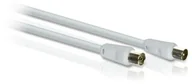 Kable - Philips SWV 2907 W/10 kabla koncentrycznego (9,52 MM wtyczka-gniazdo 9,52 MM) 75 DB 3,0 m Biały 8712581379476 - miniaturka - grafika 1