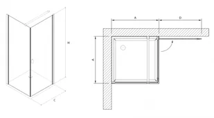 Axiss Glass CLUSI TEMIDA prawa 90x90 CLEAN 3329TEM90P - Kabiny prysznicowe - miniaturka - grafika 6