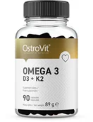 Witaminy i minerały dla sportowców - Ostrovit Omega 3 D3+K2 90 kaps. - miniaturka - grafika 1
