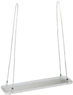 Kwietniki - Kwietnik wiszący 58x15x21 cm biały - miniaturka - grafika 1