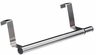 Wieszaki łazienkowe - Relaxdays drążek na ręczniki rozsuwany, jednoramienny, bez wiercenia do drzwi lub szafy, maks. szerokość 40 cm, stal szlachetna, srebro 10024088 - miniaturka - grafika 1
