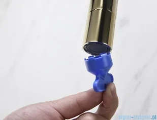 Blue Water Plaza bateria kuchenna z wyciąganą wylewką złota 5901730615804 - Baterie umywalkowe - miniaturka - grafika 6