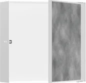Półki łazienkowe - Hansgrohe 56085700 XtraStoris Rock Wnęka ścienna z drzwiami do wyłożenia płytkami 30 x 30 x 10 cm biały matowy - miniaturka - grafika 1