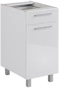 Szafki kuchenne - MEBLE OKMED Szafka kuchenna stojąca Salma 40 cm kolor biały - miniaturka - grafika 1