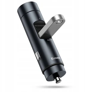 Baseus Ładowarka transmiter FM Bluetooth QC 3.0 2x USB 3.1A Dark grey CCNLZ-0G - Transmitery FM - miniaturka - grafika 10