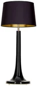 Lampy stojące - 4concepts Nocna LAMPA stołowa LOZANNA BLACK L214222240 abażurowa LAMPKA stojąca do sypialni czarna L214222240 - miniaturka - grafika 1
