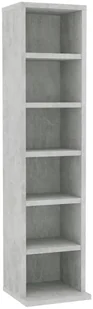 vidaXL vidaXL Szafka na CD, betonowy szary, 21x16x88 cm, płyta wiórowa - Regały - miniaturka - grafika 2