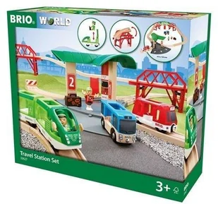 Brio Reisezug-Set mit Busbahnhof 33627 - Klocki - miniaturka - grafika 3