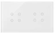Wyłączniki światła i elektryczne - Simon Panel dotykowy Simon 54 Touch DSTR244/70 2 moduły 4 pola dotykowe 4 pola dotykowe biała perła DSTR244/70 - miniaturka - grafika 1