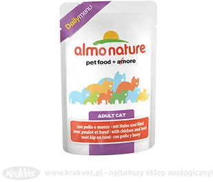Almo Nature Daily Menu Kurczak z wołowiną - Saszetka 70g - Mokra karma dla kotów - miniaturka - grafika 3