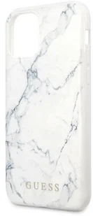 Guess Etui Marble iPhone 11 Pro Max, białe 3700740472217 - Etui i futerały do telefonów - miniaturka - grafika 4
