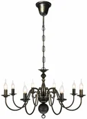 Lampy sufitowe - Vida Lampa wisząca metalowa 8 żarówek biała V-241384 - miniaturka - grafika 1