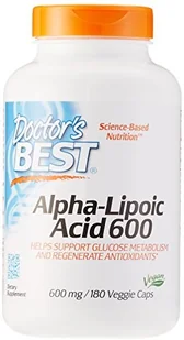DOCTOR'S BEST DOCTOR'S BEST Alpha-Lipoic Acid 600 180vegcaps - Witaminy i minerały dla sportowców - miniaturka - grafika 2