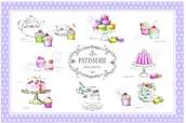 Obrusy i serwetki - Nuova R2S R2S Mata stołowa R2S Patisserie fioletowa 550 GOM4 - miniaturka - grafika 1