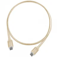 Kable USB - Silverstone SST-CPU06G-1000 obustronny kabel USB 3.1 Gen2 Type-C do USB Type-C pokryty nylonem wytrzymały 1.0m złoty 52036 - miniaturka - grafika 1