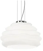Lampy sufitowe - IDEAL LUX Lampa Wisząca Karma Sp1 Small Bianco 132389 Średnica 39,0 Wys. 33,5 - 119,5 - miniaturka - grafika 1