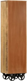 vidaXL Regał na kółkach, 38x30x143 cm, surowe drewno mango - Regały - miniaturka - grafika 5