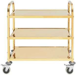 Royal Catering Wózek kelnerski 3 półki  do 240 kg półki 79,5 x 44,5 cm RCSW 2.2G - Wózki serwisowe - miniaturka - grafika 5