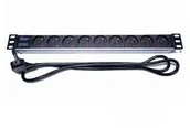 Listwy zasilające - PremiumCord Listwa zasilająca do 19&quot rack 1.5U 9x230V 2m kabel PDU-F15G09 - miniaturka - grafika 1