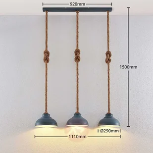 LINDBY Lindby Chaby lampa wisząca z betonu, 3-punktowa - Lampy sufitowe - miniaturka - grafika 2