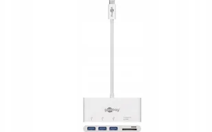 Goobay Adapter USB USB-C USB-A microSD/SD Biały 62097 - Adaptery i przejściówki - miniaturka - grafika 2