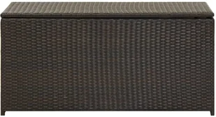 vidaXL Skrzynia ogrodowa z polirattanu, 100 x 50 x 50 cm, brązowa vidaXL - Pozostałe meble ogrodowe - miniaturka - grafika 4